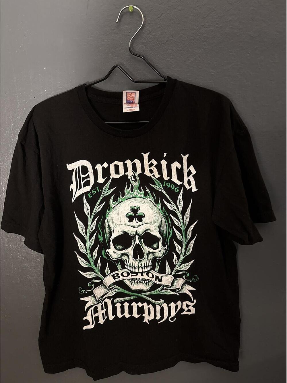 Dropkick Murphys Boston Graphic T-Shirt Large Black Cotton